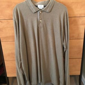 J. Crew long sleeve 100% cotton polo shirt